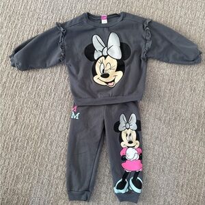 Disney Minnie Mouse toddler girl's fleece sweatshirt and pants set size 3T